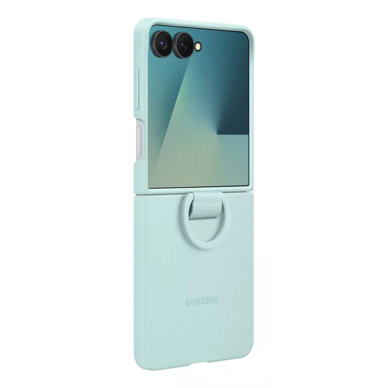 Samsung Ring Case (silikoni) Galaxy Z Flip7 -puhelimelle, suojakotelo, mintunvihreä, 17,5 cm (6,9