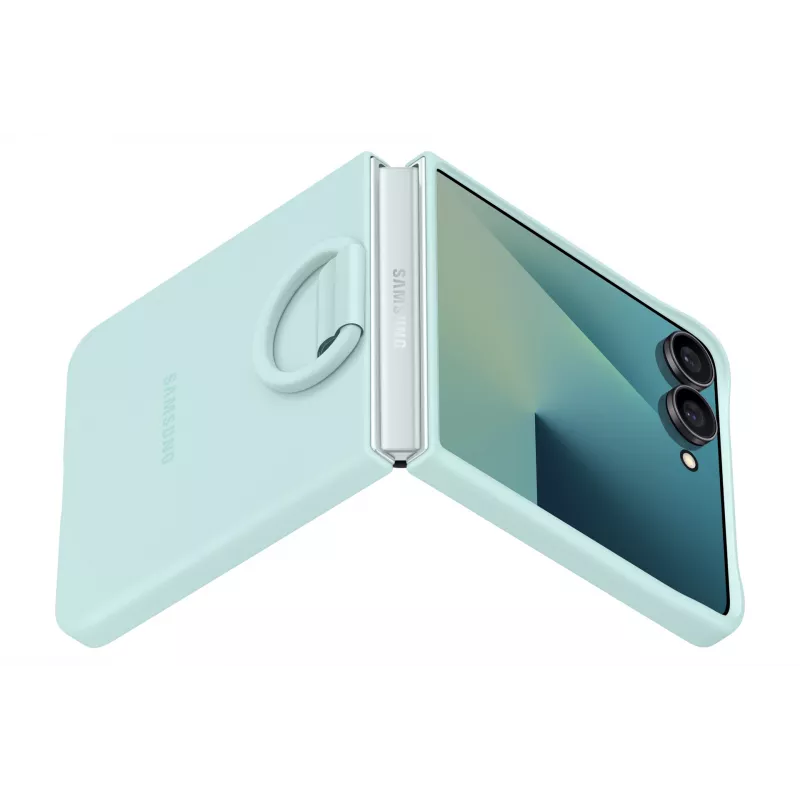 Samsung Ring Case (silikoni) Galaxy Z Flip7 -puhelimelle, suojakotelo, mintunvihreä, 17,5 cm (6,9