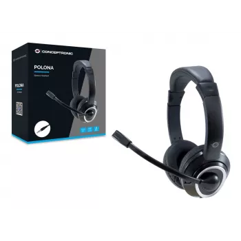 Conceptronic POLONA02B kuuloke/headset johdollinen panta peli musta