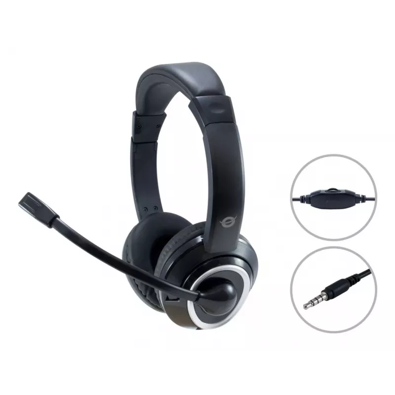 Conceptronic POLONA02B kuuloke/headset johdollinen panta peli musta
