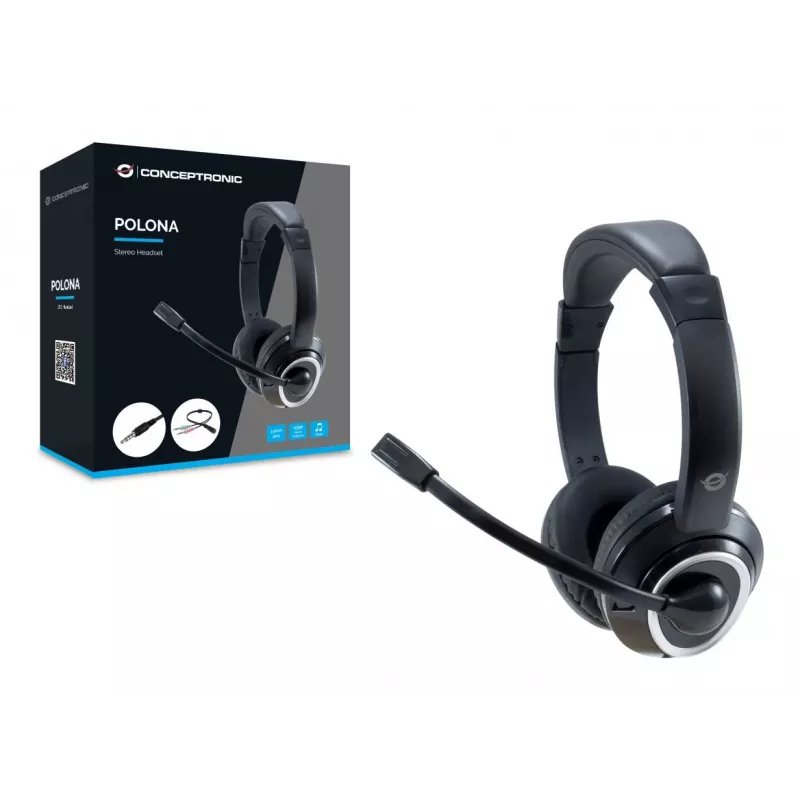 Conceptronic POLONA02BA kuuloke/headset johdollinen panta peli musta