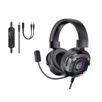 Conceptronic ATHAN stereokuuloke pelikäyttöön, johdollinen, 20 - 20000 Hz, peli, 477 g, headset, musta