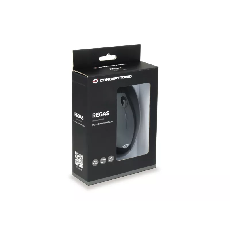 Conceptronic REGAS01B hiiri toimisto molempikätinen USB Type-A optinen 1200 DPI