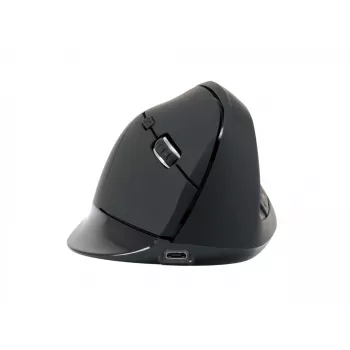 Conceptronic LORCAN ERGO 6 painikkeen ergonominen Bluetooth-hiiri, oikeakätinen, pystysuunnittelu, optinen, Bluetooth, 1600 DPI, musta