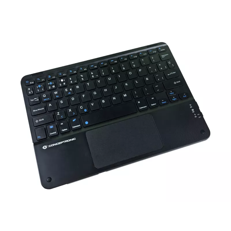 Conceptronic TOBIN01BES 10 tuuman Bluetooth-kosketuslevynäppäimistö, QWERTY espanja