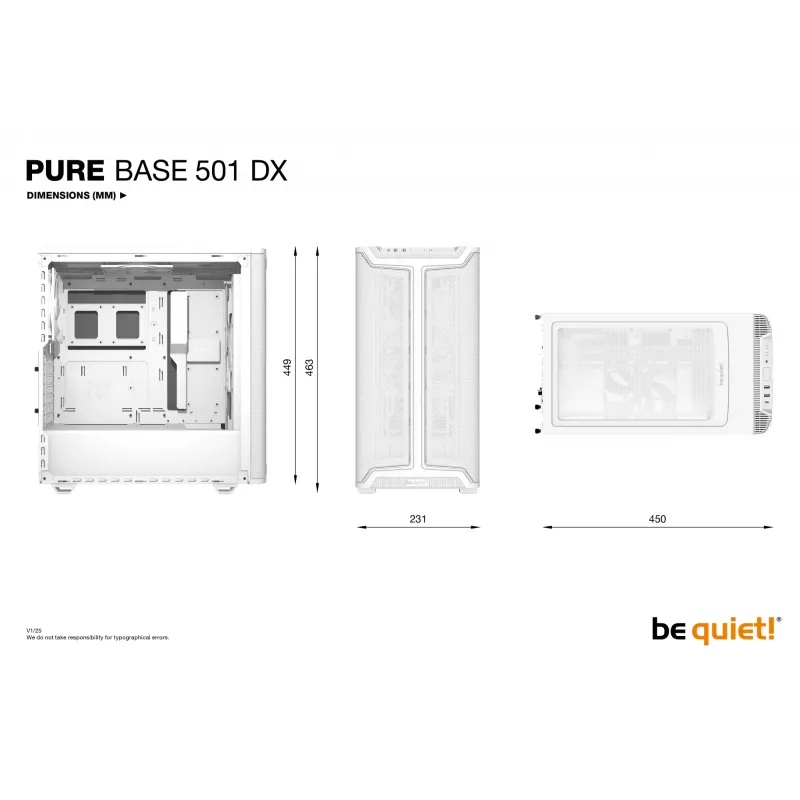 be quiet Pure Base 501 DX White Midi Tower -kotelo