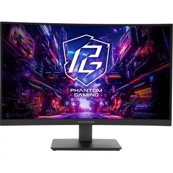 ASROCK pelinäyttö - Pg27qrt1b - 27 tuumaa - 2560 X 1440 Qhd - kaareva 180hz - musta