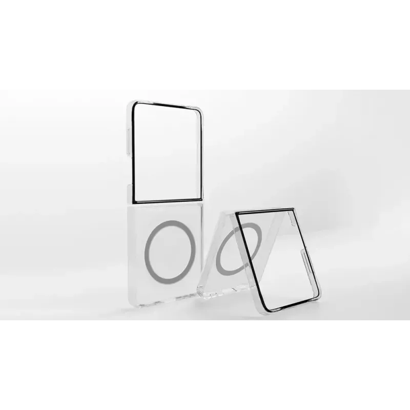 Samsung Clear Magnet -suojakuori Galaxy Z Flip7 -puhelimelle, läpinäkyvä, GP-FFF766YCATW