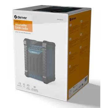 DENVER ELECTRONICS Wrd-60 työmaaradio DAB+ Bluetoothilla ja valonheittimellä