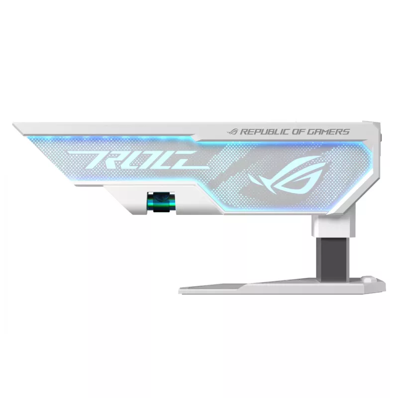 Näytönohjaintuki ASUS ROG Herculx Universal valkoinen – 0,5 m pituus, tukee 1 GPU:ta, monivärinen valaistus