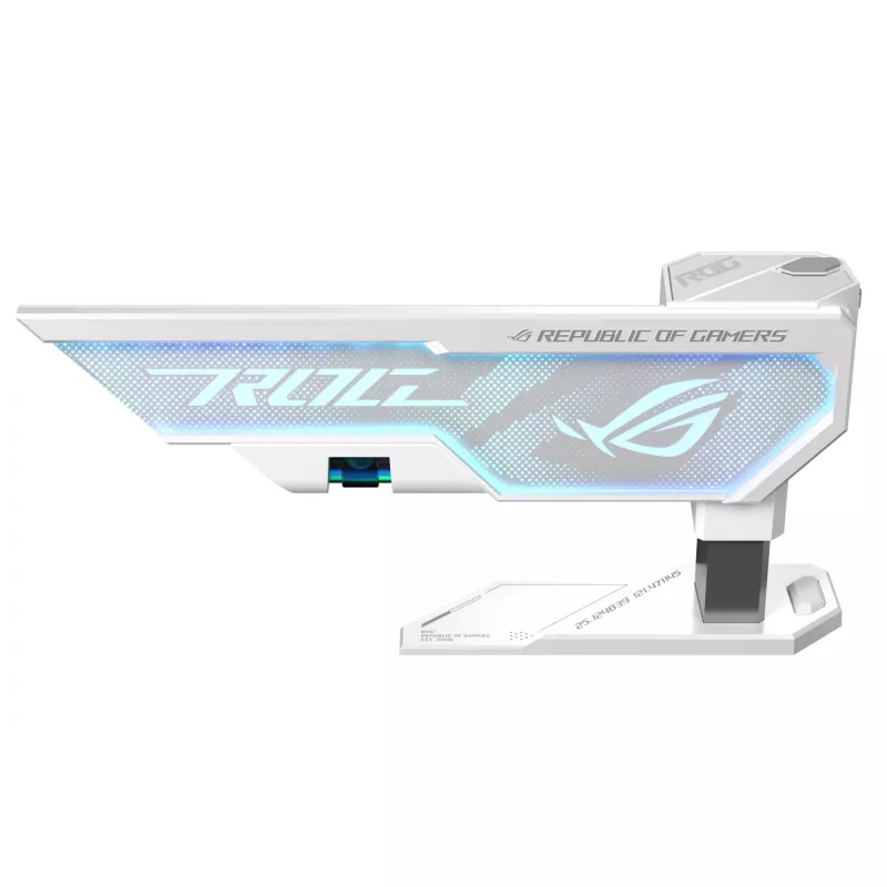 Näytönohjaintuki ASUS ROG Herculx Universal valkoinen – 0,5 m pituus, tukee 1 GPU:ta, monivärinen valaistus