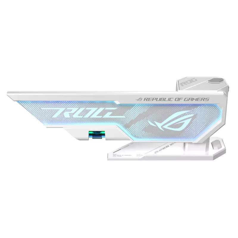 Näytönohjaintuki ASUS ROG Herculx Universal valkoinen – 0,5 m pituus, tukee 1 GPU:ta, monivärinen valaistus