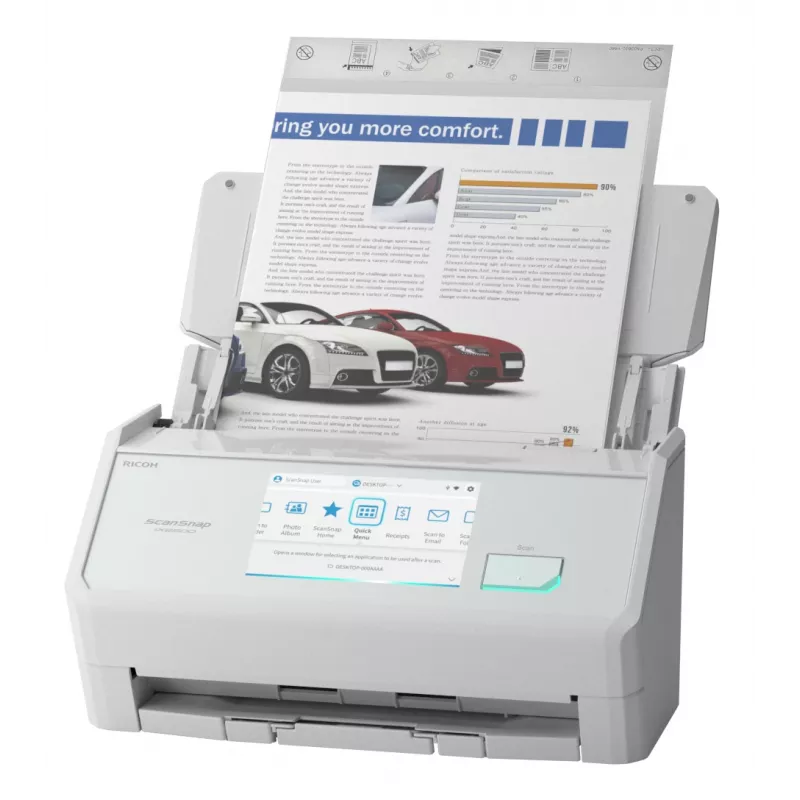 Ricoh ScanSnap IX2500 ADF-skanneri 600 x 600 DPI A4 valkoinen