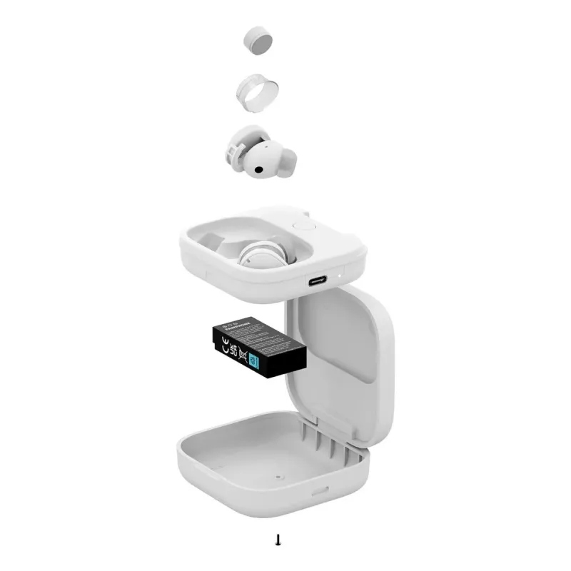 True Wireless -nappikuulokkeet Fairphone Fairbuds V2 – Bluetooth, valkoinen