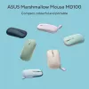 ASUS Marshmallow MD100 -hiiri, office, molempikätinen, RF Wireless + Bluetooth, optinen, 1600 DPI
