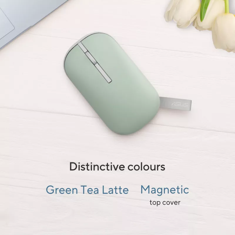 ASUS Marshmallow MD100 -hiiri, office, molempikätinen, RF Wireless + Bluetooth, optinen, 1600 DPI