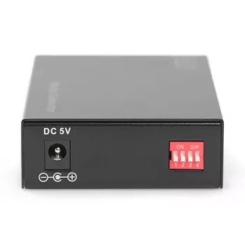 DIGITUS -mediakonvertteri, multimode 10/100/1000Base-T -> 1000Base-SX, sis. virtalähteen, SC-liitin, jopa 0,5 km