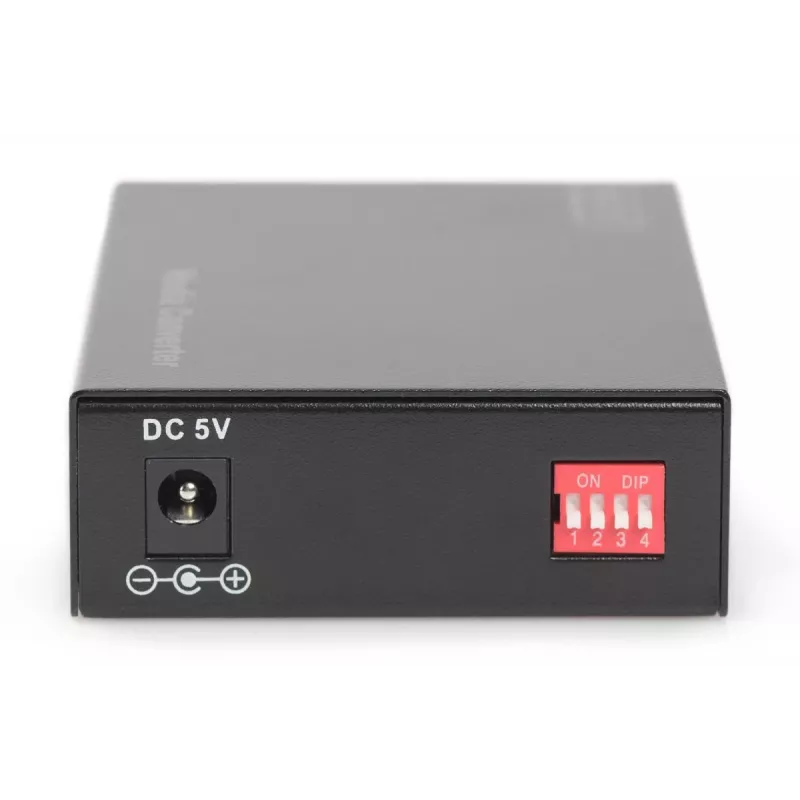 DIGITUS DN-82120-1 Gigabit-mediamuunnin, monimuoto, 10/100/1000Base-T:stä 1000Base-SX:ksi, RJ45 / SC, 850 nm, enintään 0,5 km