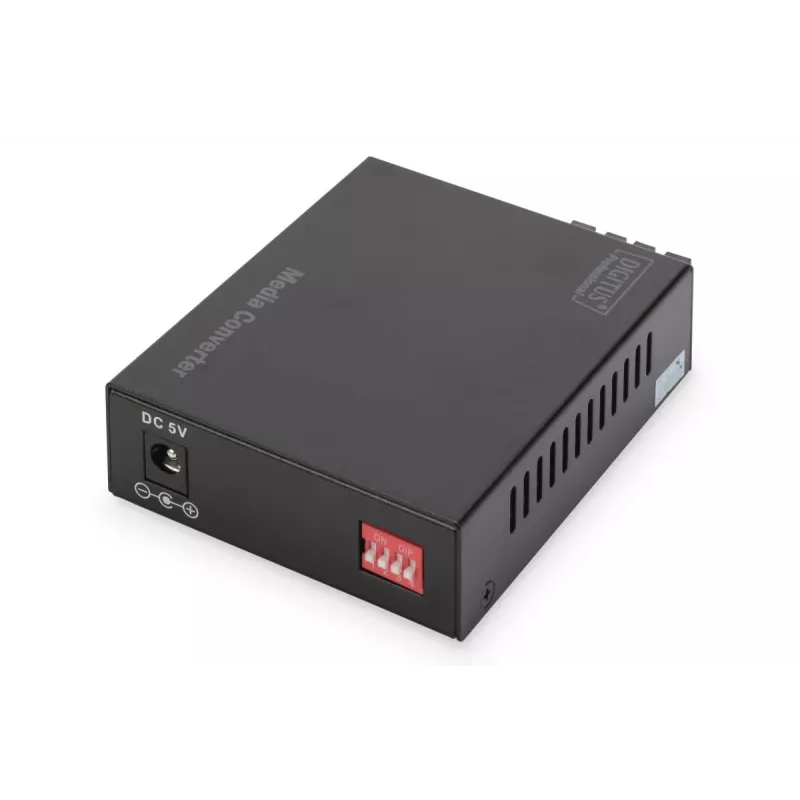 DIGITUS DN-82120-1 Gigabit-mediamuunnin, monimuoto, 10/100/1000Base-T:stä 1000Base-SX:ksi, RJ45 / SC, 850 nm, enintään 0,5 km