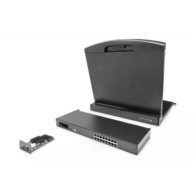 DIGITUS modulaarinen Cat5 KVM-kytkin 16-porttinen modulaariselle KVM-konsolille