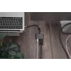 DIGITUS USB-C - mini DP + VGA -sovitin, 20 cm 4K/30Hz, hopea, alumiinikotelo