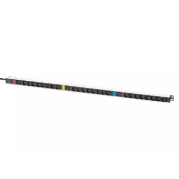 DIGITUS IT BASIC PDU. 3PH. 16A. 24 x C13. 3 x C19 pystysuora. 3 m kaapeli. IEC309 3Ph-16A pistoke