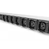 DIGITUS IT BASIC PDU. 3PH. 16A. 24 x C13. 3 x C19 pystysuora. 3 m kaapeli. IEC309 3Ph-16A pistoke