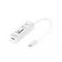 DIGITUS USB 2.0 Type-C -keskitin kortinlukijalla 3x USB 2.0. 1x SD, 1x MicroSD -liitäntä alumiinikotelo