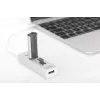 DIGITUS USB 2.0 Type-C -keskitin kortinlukijalla 3x USB 2.0. 1x SD, 1x MicroSD -liitäntä alumiinikotelo
