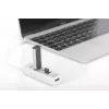 DIGITUS USB 2.0 Type-C -keskitin kortinlukijalla 3x USB 2.0. 1x SD, 1x MicroSD -liitäntä alumiinikotelo