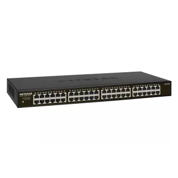 NETGEAR GS348 hallitsematon Gigabit Ethernet (10/100/1000) 1U musta