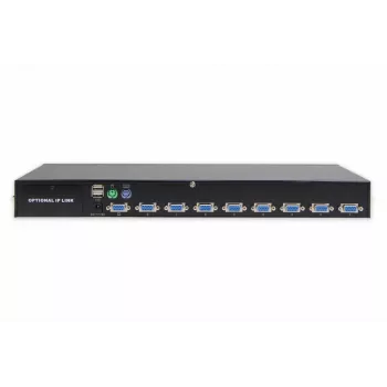 DIGITUS USB-PS/2 Combo-KVM-kytkin 8-porttinen IP-moduulipaikka