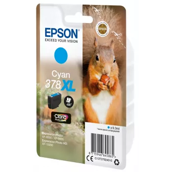 Epson Squirrel yksittäispakkaus syaani 378XL Claria Photo HD muste