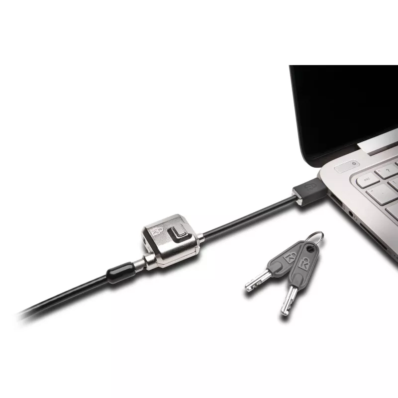 Kensington MiniSaver Mobile Keyed Lock, 1,8 m, Kensington, avain, litteä avain, hiiliteräs, musta