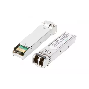 DIGITUS 1,25 Gbit/s SFP-moduuli, jopa 550 m monimuoto, LC-duplex-liitin 1000Base-SX, 850 nm