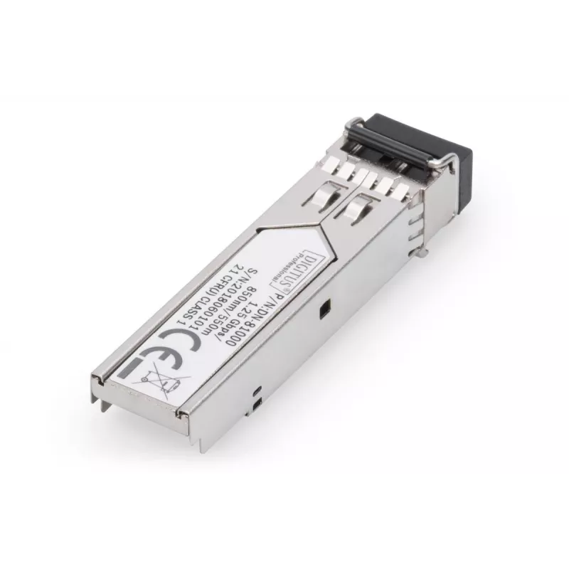 DIGITUS 1,25 Gbit/s SFP-moduuli, jopa 550 m monimuoto, LC-duplex-liitin 1000Base-SX, 850 nm