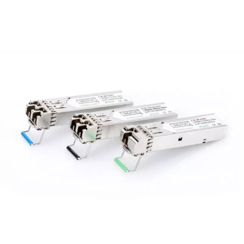 DIGITUS 1,25 Gbit/s SFP-moduuli, jopa 550 m monimuoto, LC-duplex-liitin 1000Base-SX, 850 nm