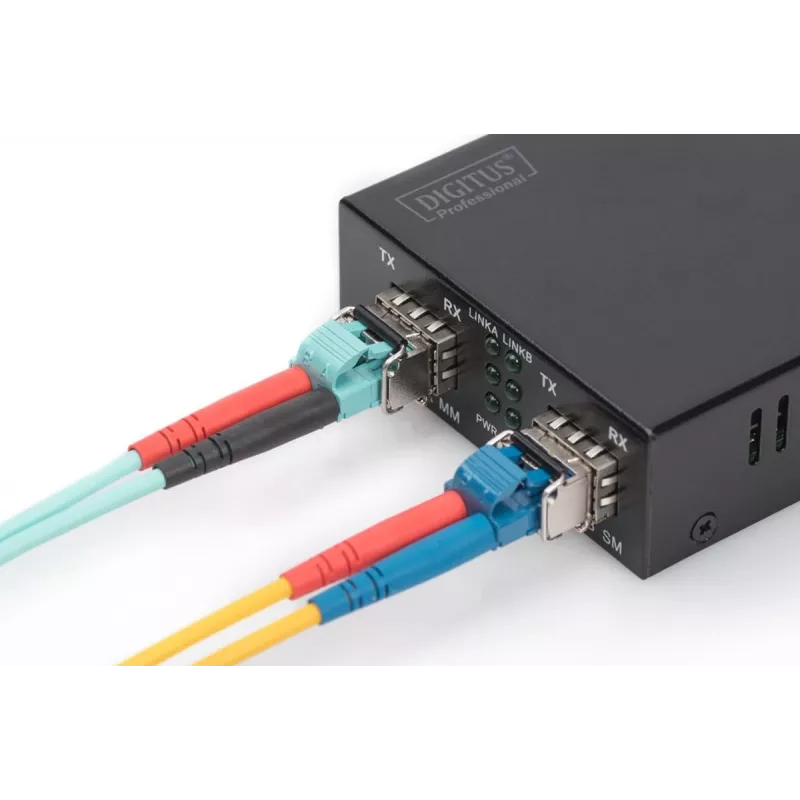 DIGITUS 1,25 Gbit/s SFP-moduuli, jopa 550 m monimuoto, LC-duplex-liitin 1000Base-SX, 850 nm