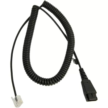 Kaapeli Jabra LINK Siemens Openstage Connector QD - RJ-45, 0,5 m (spiraali 2 m), musta