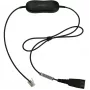 Jabra GN1221 äänenvoimakkuuden rajoitin QD - RJ9, kaapeli, musta