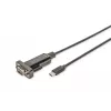 DIGITUS USB Type-C 2.0 - sarjaporttimuunnin, DSUB 9M 1m kaapeli