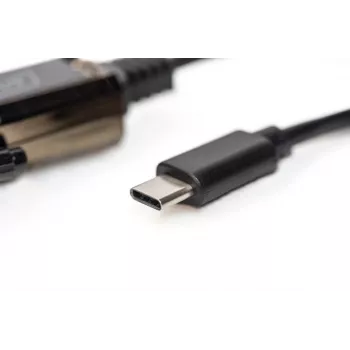 DIGITUS USB Type-C 2.0 - sarjaporttimuunnin, DSUB 9M 1m kaapeli