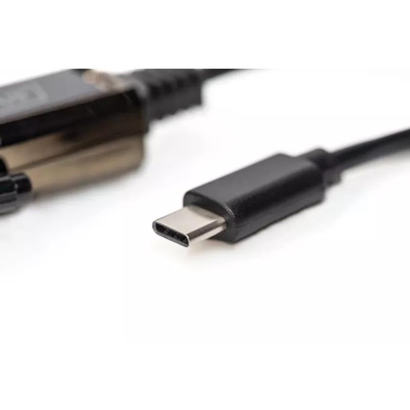 DIGITUS USB Type-C 2.0 - sarjaporttimuunnin, DSUB 9M 1m kaapeli