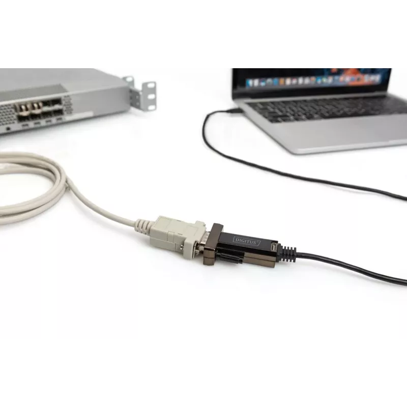 DIGITUS USB Type-C 2.0 - sarjaporttimuunnin, DSUB 9M 1m kaapeli