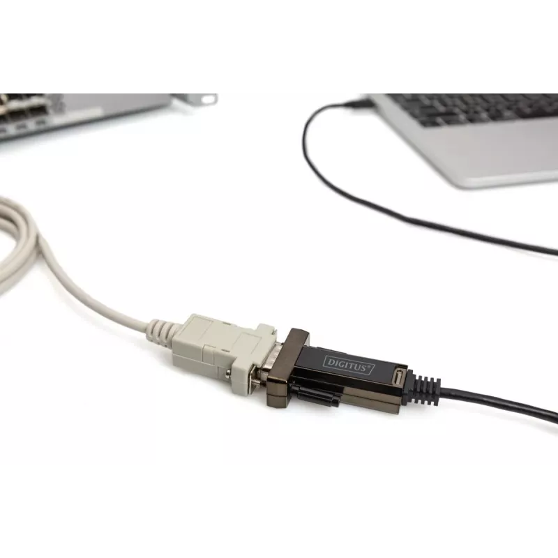 DIGITUS USB Type-C 2.0 - sarjaporttimuunnin, DSUB 9M 1m kaapeli