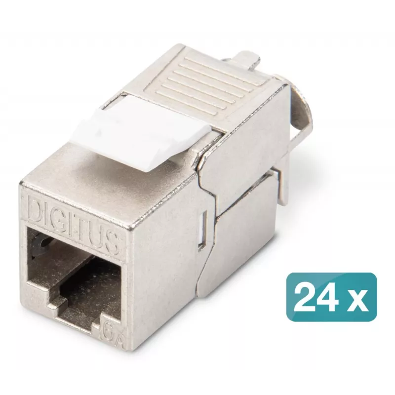 DIGITUS DN-93615 CAT 6A suojattu Keystone-moduuli, työkaluton asennus