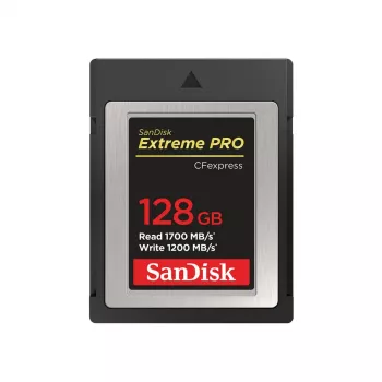 WESTERN DIGITAL SanDisk CF Express Extreme Pro 128 GB, 1700 MB/s luku, 1200 MB/s kirjoitus