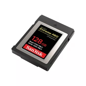 WESTERN DIGITAL SanDisk CF Express Extreme Pro 128 GB, 1700 MB/s luku, 1200 MB/s kirjoitus