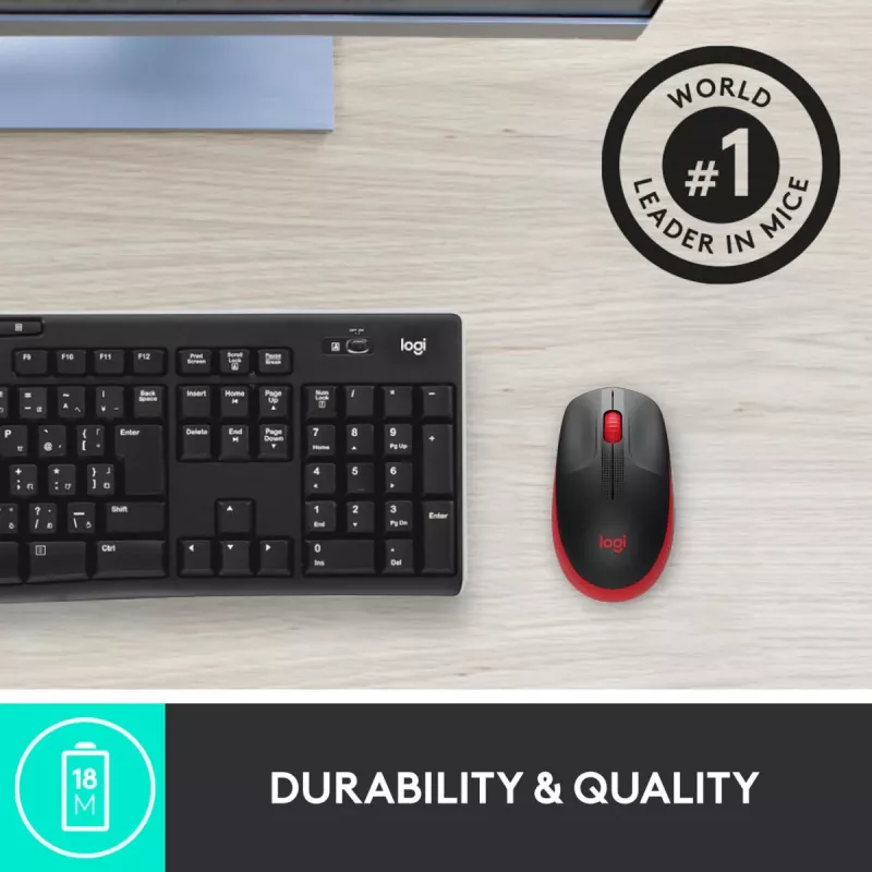 Hiiri Logitech M190 Wireless USB punainen