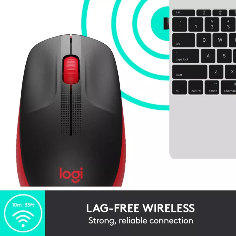 Hiiri Logitech M190 Wireless USB punainen